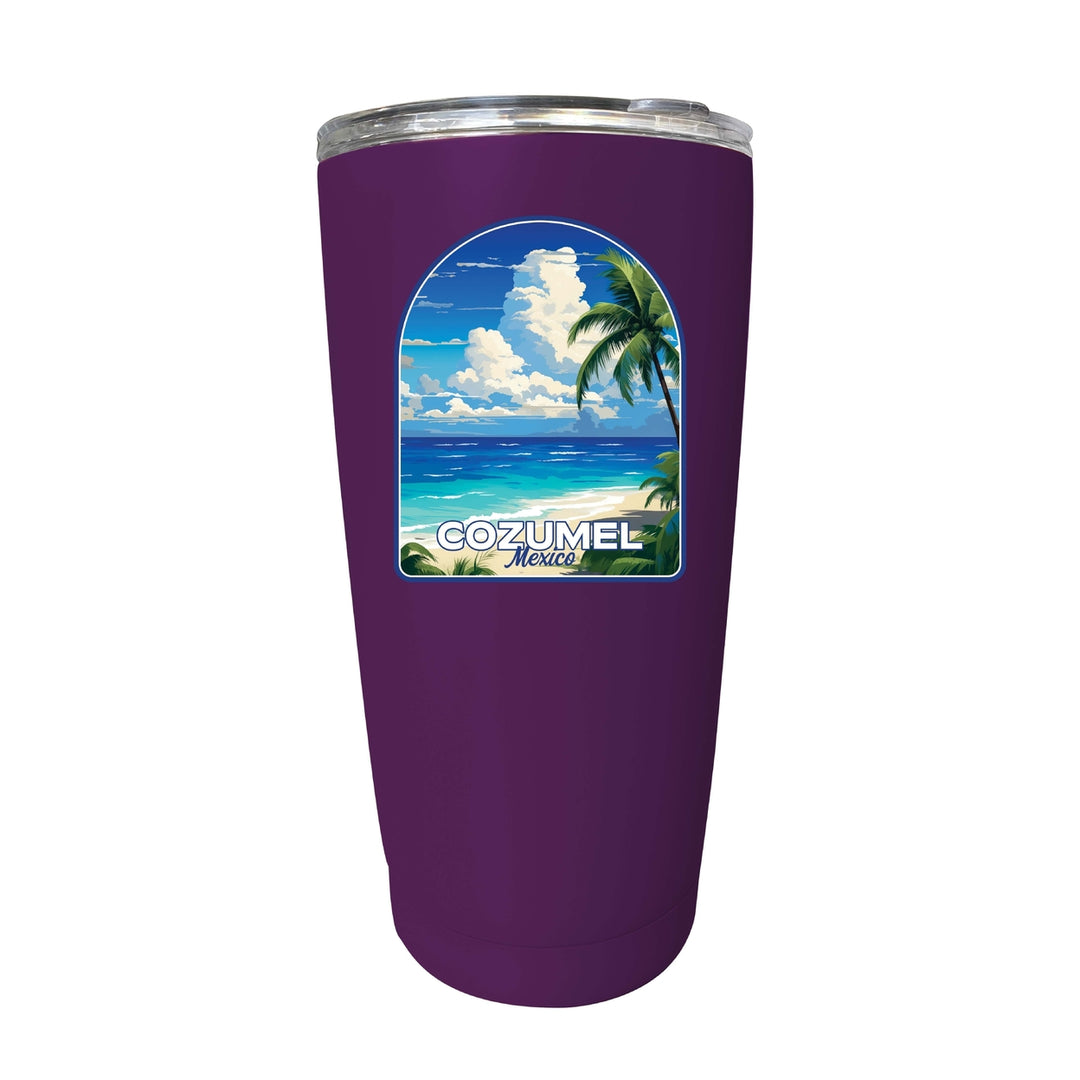 Cozumel Mexico Design C Souvenir 16 oz Stainless Steel Insulated Tumbler Image 7