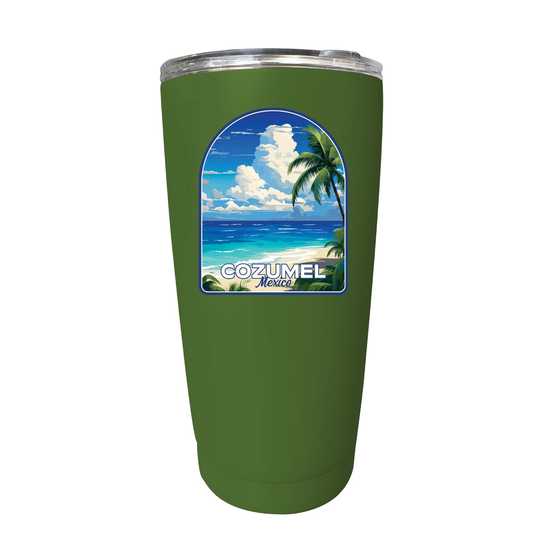 Cozumel Mexico Design C Souvenir 16 oz Stainless Steel Insulated Tumbler Image 10