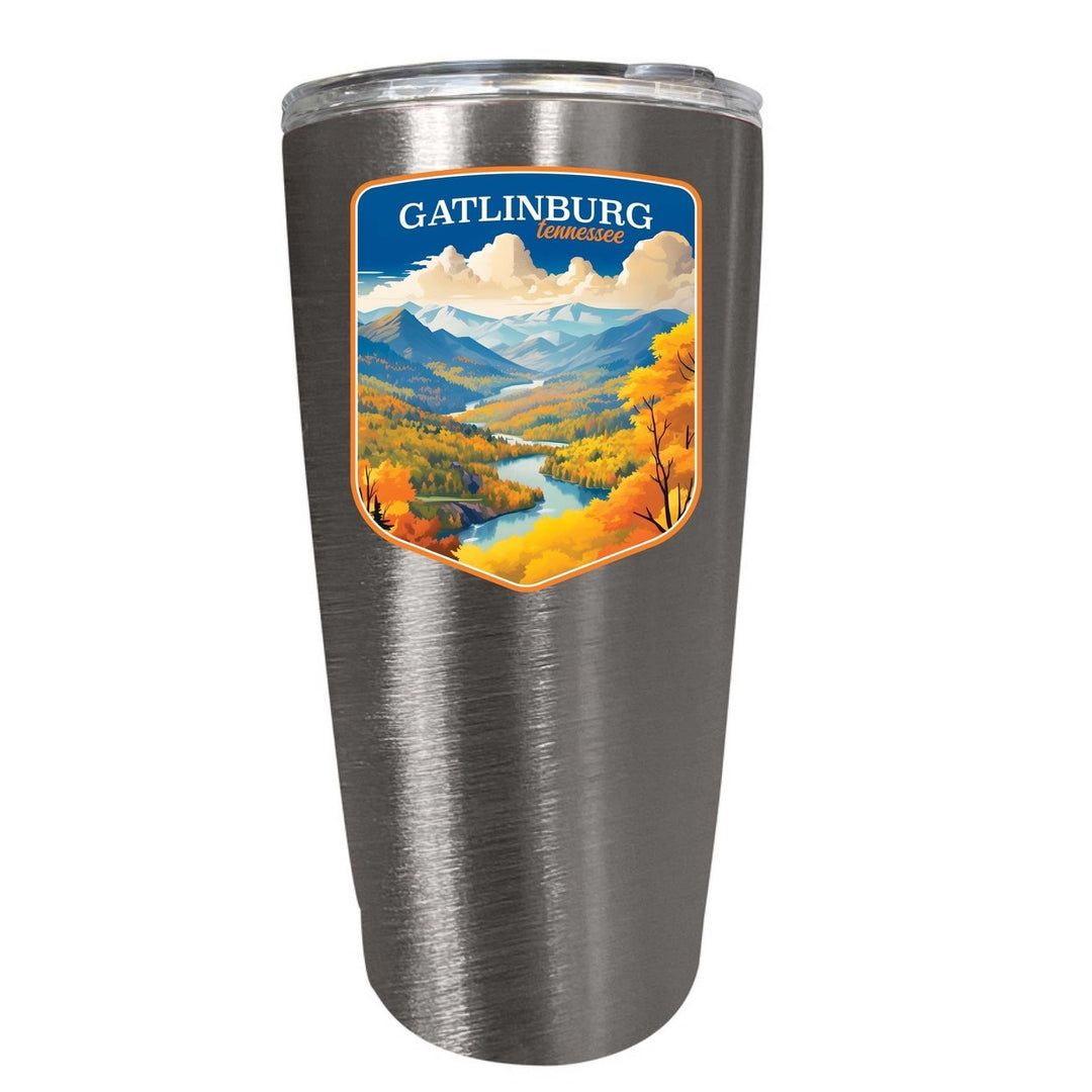 Gatlinburg Tennessee Design D Souvenir 16 oz Stainless Steel Insulated Tumbler Image 2