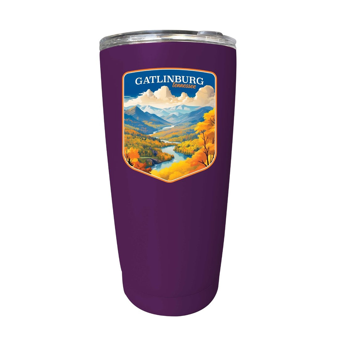 Gatlinburg Tennessee Design D Souvenir 16 oz Stainless Steel Insulated Tumbler Image 3