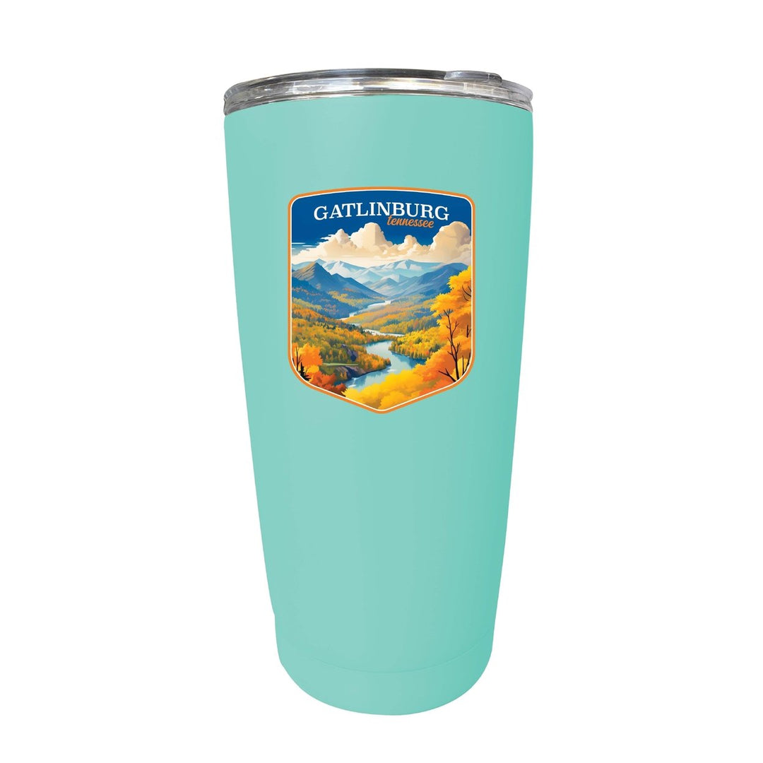 Gatlinburg Tennessee Design D Souvenir 16 oz Stainless Steel Insulated Tumbler Image 4