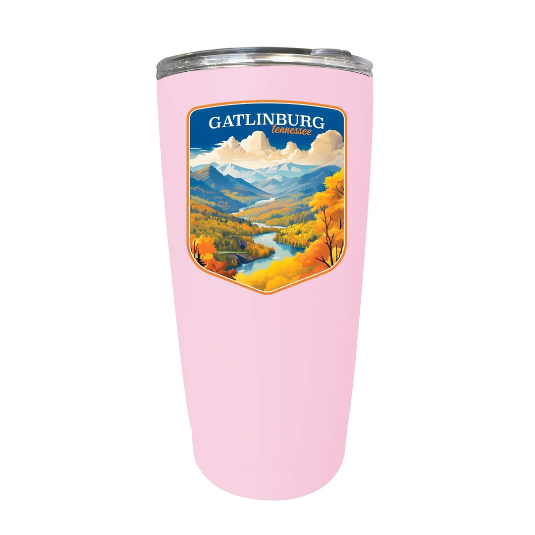 Gatlinburg Tennessee Design D Souvenir 16 oz Stainless Steel Insulated Tumbler Image 8