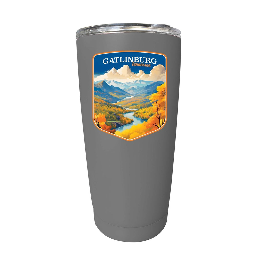 Gatlinburg Tennessee Design D Souvenir 16 oz Stainless Steel Insulated Tumbler Image 11