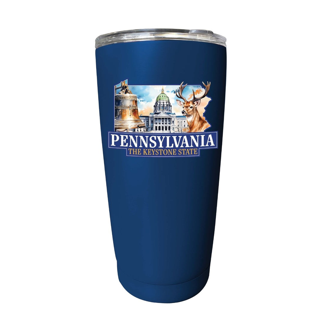 Pennsylvania Design D Souvenir 16 oz Insulated Tumbler STAINLESS STEEL Image 9