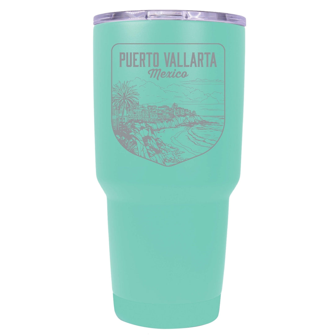 Puerto Vallarta Mexico Souvenir 24 oz Engraved Insulated Stainless Steel Tumbler Image 1