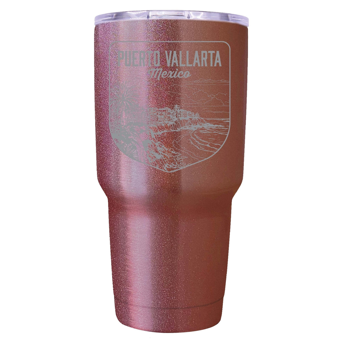 Puerto Vallarta Mexico Souvenir 24 oz Engraved Insulated Stainless Steel Tumbler Image 2