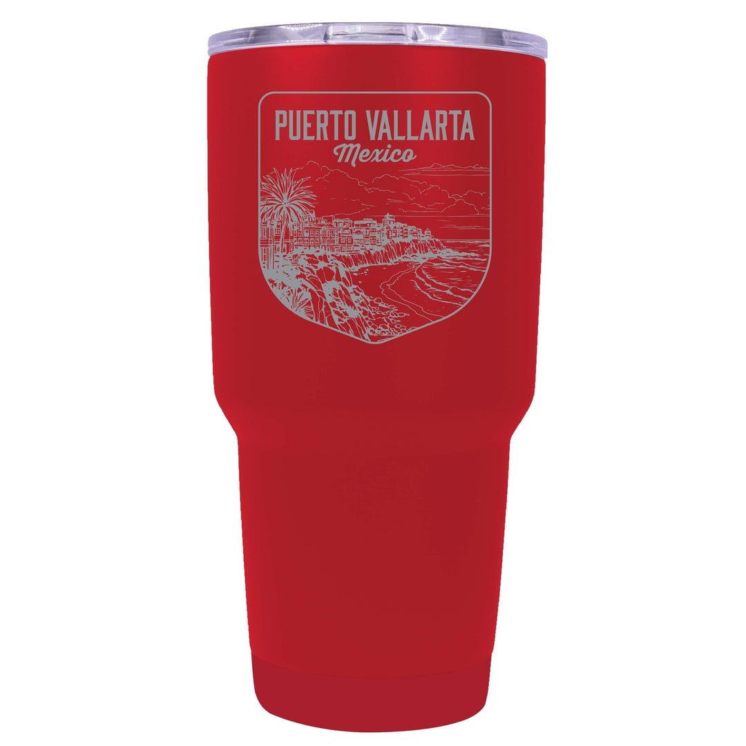 Puerto Vallarta Mexico Souvenir 24 oz Engraved Insulated Stainless Steel Tumbler Image 3