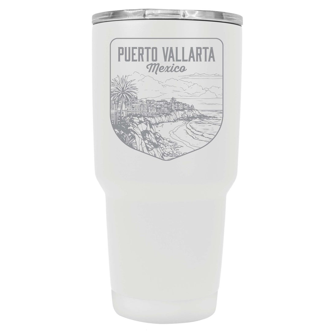 Puerto Vallarta Mexico Souvenir 24 oz Engraved Insulated Stainless Steel Tumbler Image 1