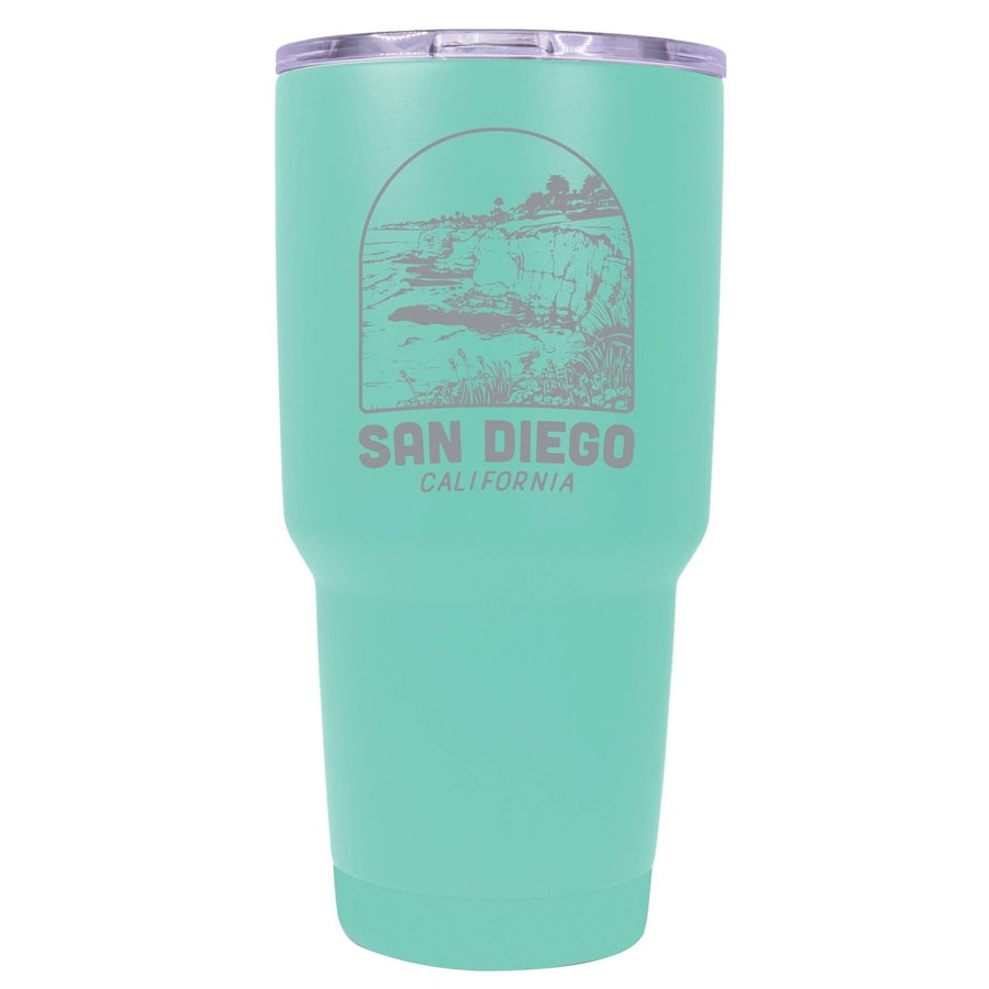 San Diego California Souvenir 24 oz Engraved Insulated Stainless Steel Tumbler Image 1