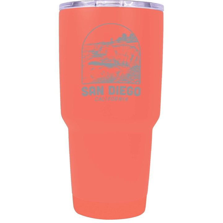 San Diego California Souvenir 24 oz Engraved Insulated Stainless Steel Tumbler Image 3