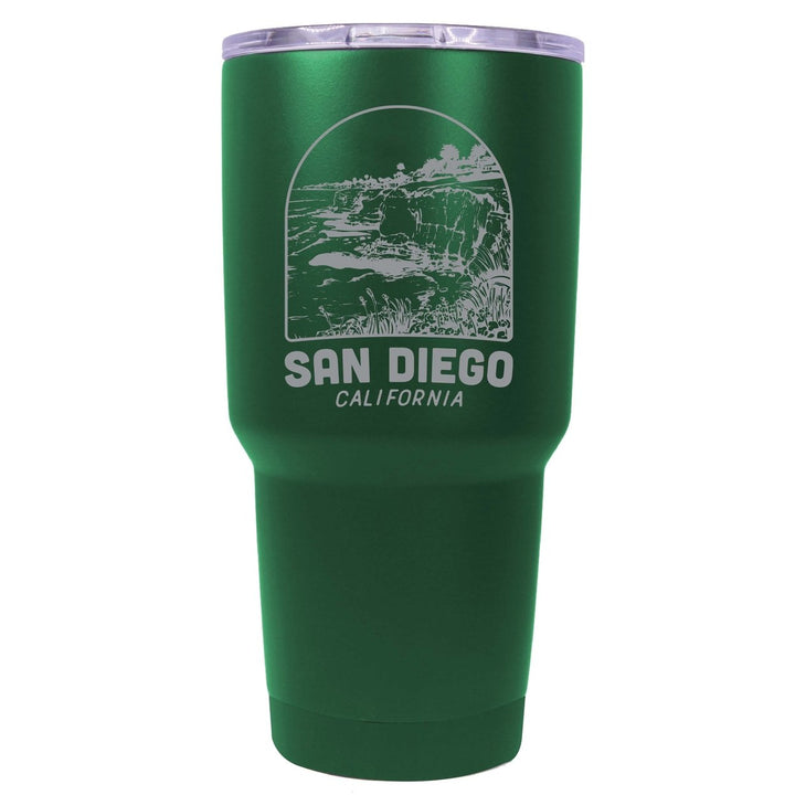 San Diego California Souvenir 24 oz Engraved Insulated Stainless Steel Tumbler Image 4