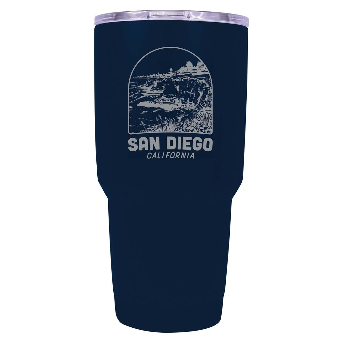 San Diego California Souvenir 24 oz Engraved Insulated Stainless Steel Tumbler Image 4