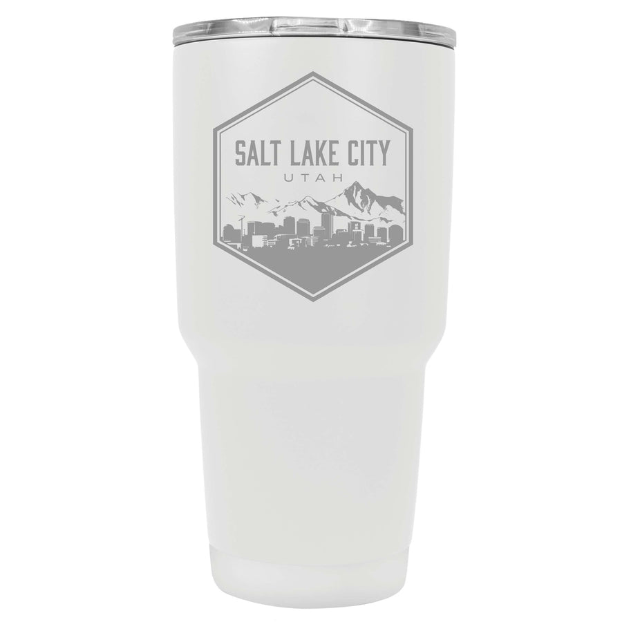 Salt Lake City Utah Souvenir 24 oz Engraved Insulated Stainless Steel Tumbler Image 1