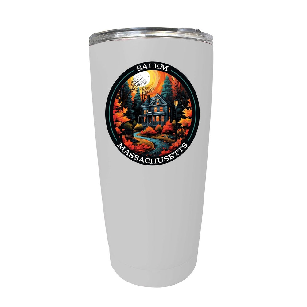 Salem Massachussettes Design B Souvenir 16 oz Insulated Tumbler STAINLESS STEEL Image 2