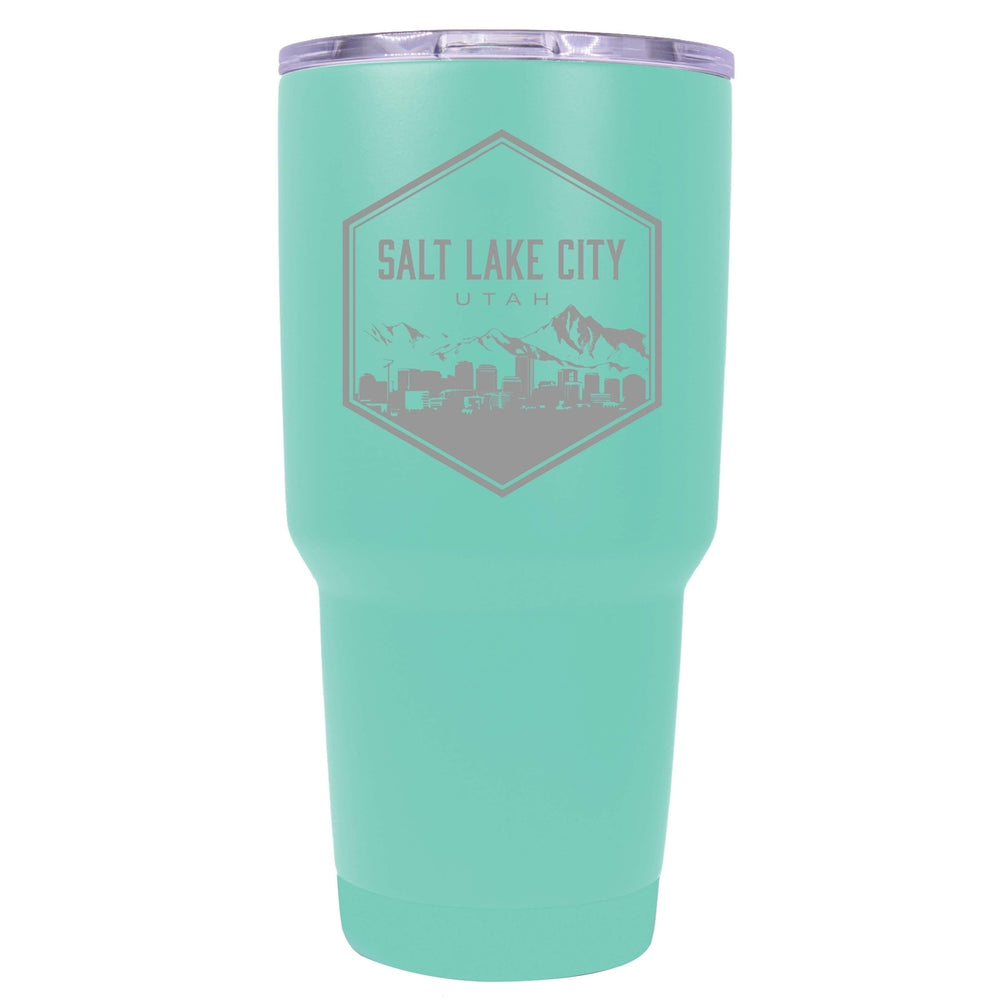 Salt Lake City Utah Souvenir 24 oz Engraved Insulated Stainless Steel Tumbler Image 2