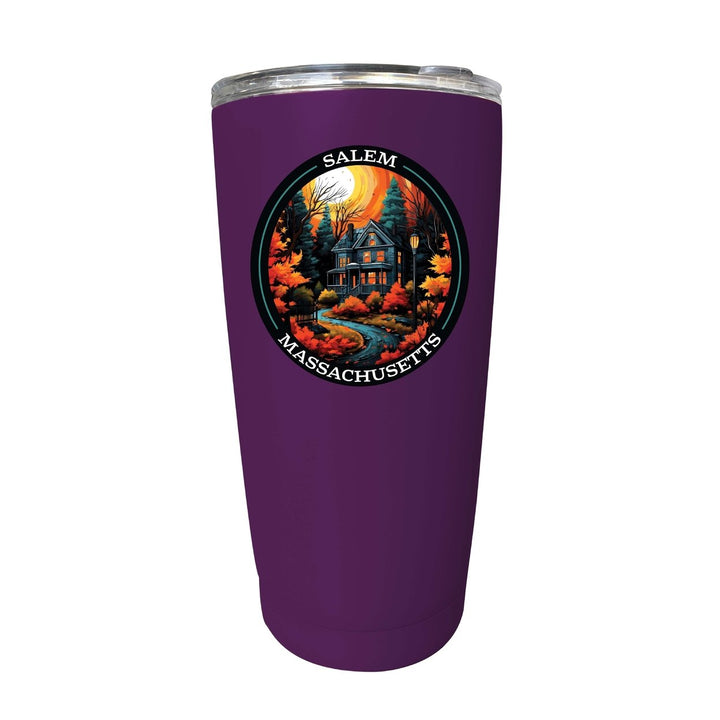 Salem Massachussettes Design B Souvenir 16 oz Insulated Tumbler STAINLESS STEEL Image 3