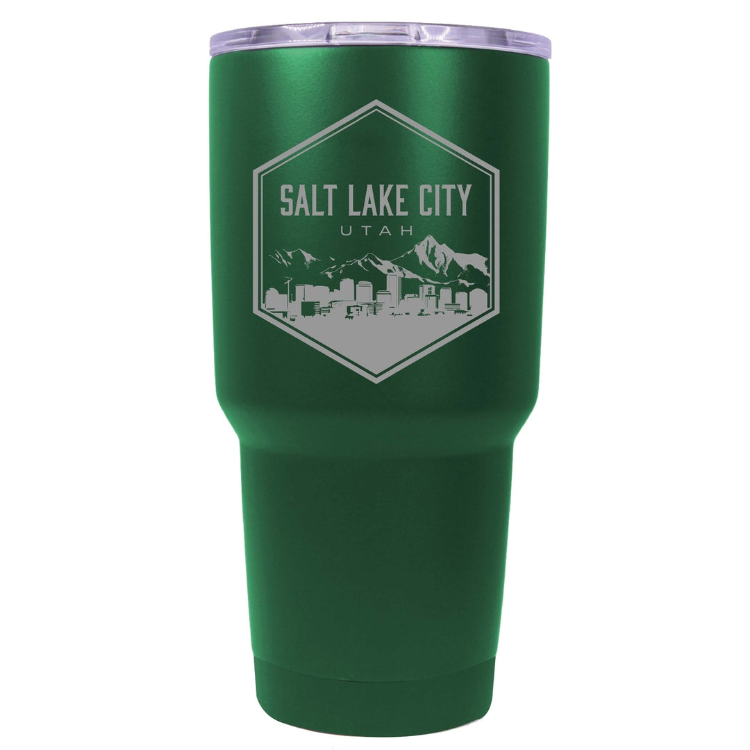 Salt Lake City Utah Souvenir 24 oz Engraved Insulated Stainless Steel Tumbler Image 6