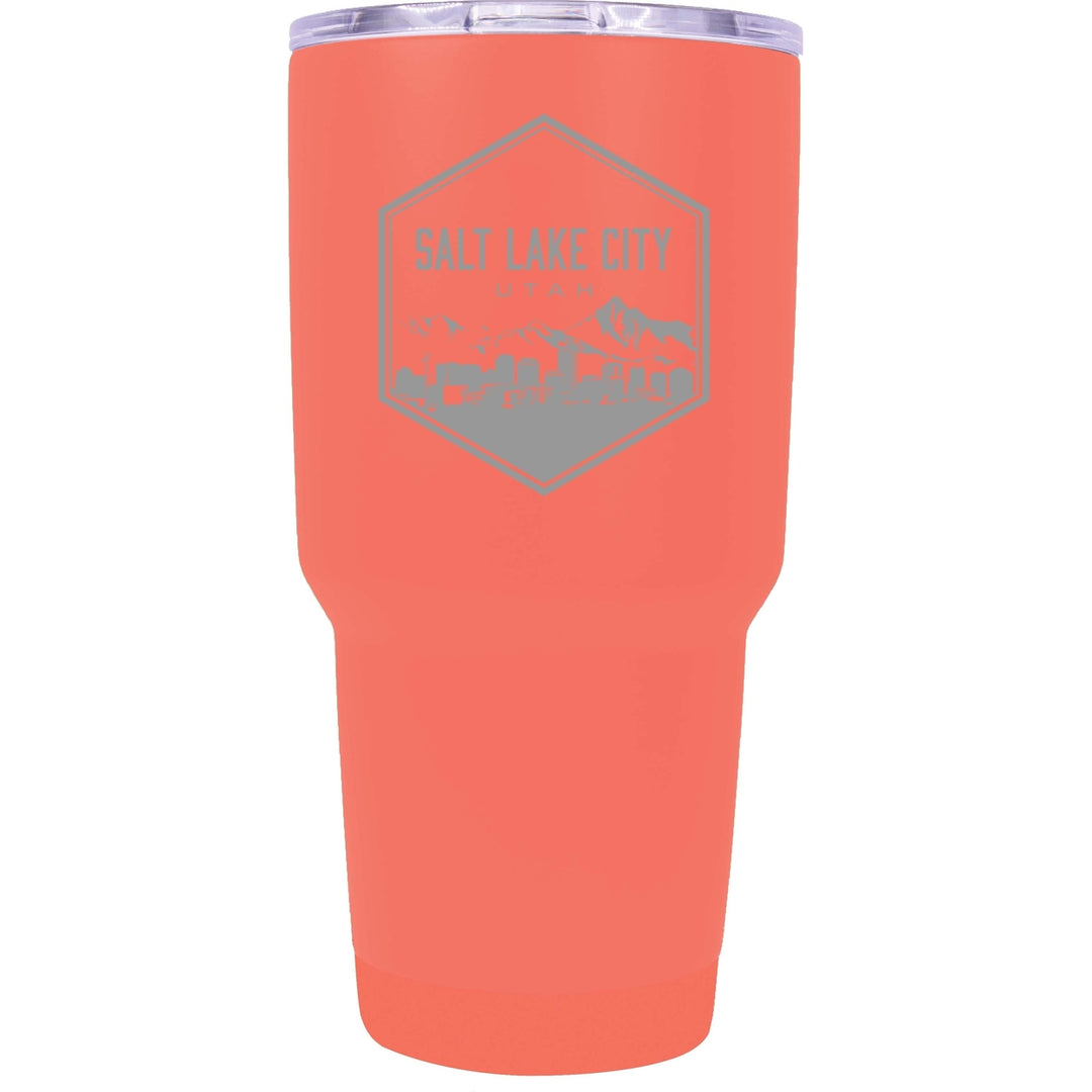 Salt Lake City Utah Souvenir 24 oz Engraved Insulated Stainless Steel Tumbler Image 7