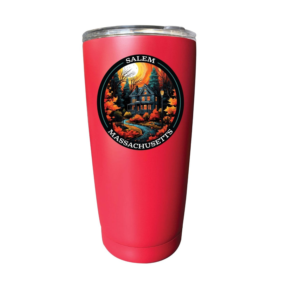 Salem Massachussettes Design B Souvenir 16 oz Insulated Tumbler STAINLESS STEEL Image 4