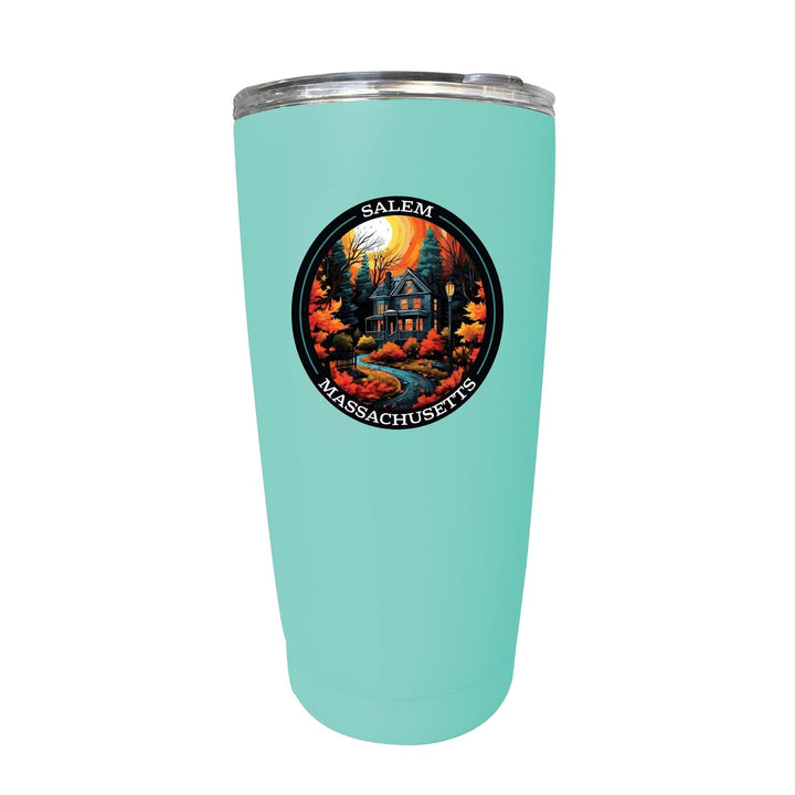 Salem Massachussettes Design B Souvenir 16 oz Insulated Tumbler STAINLESS STEEL Image 6