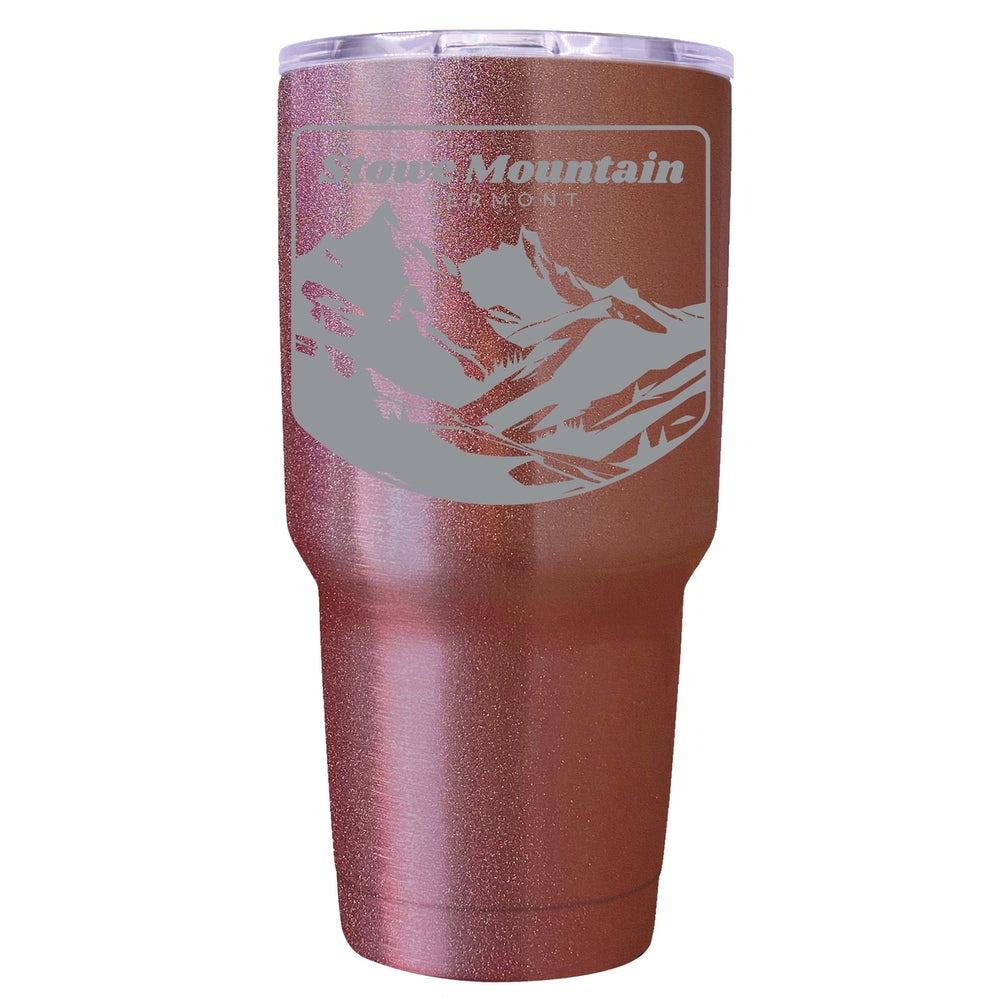 Stowe Mountain Vermont Souvenir 24 oz Engraved Insulated Stainless Steel Tumbler Image 2