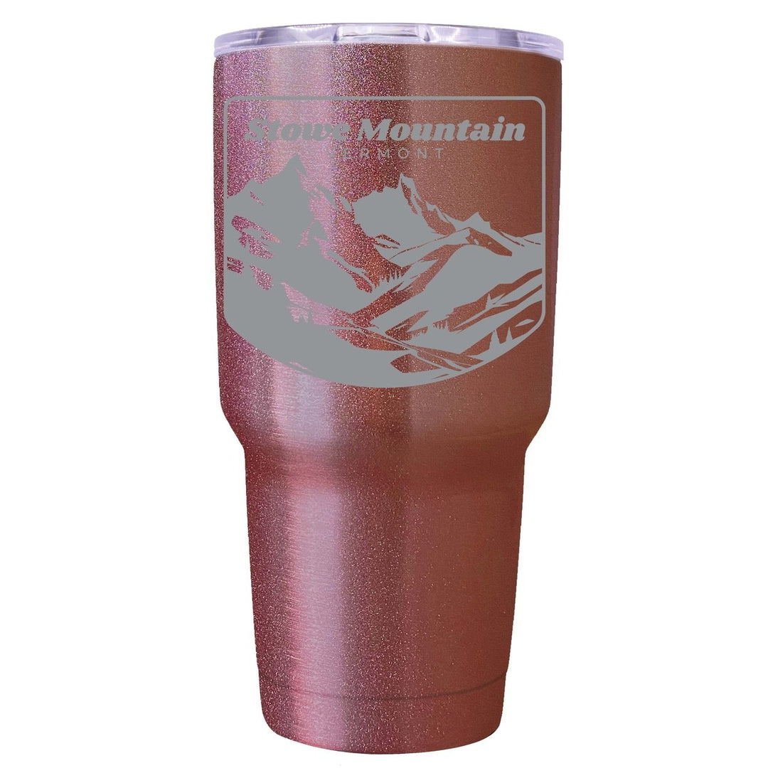 Stowe Mountain Vermont Souvenir 24 oz Engraved Insulated Stainless Steel Tumbler Image 2