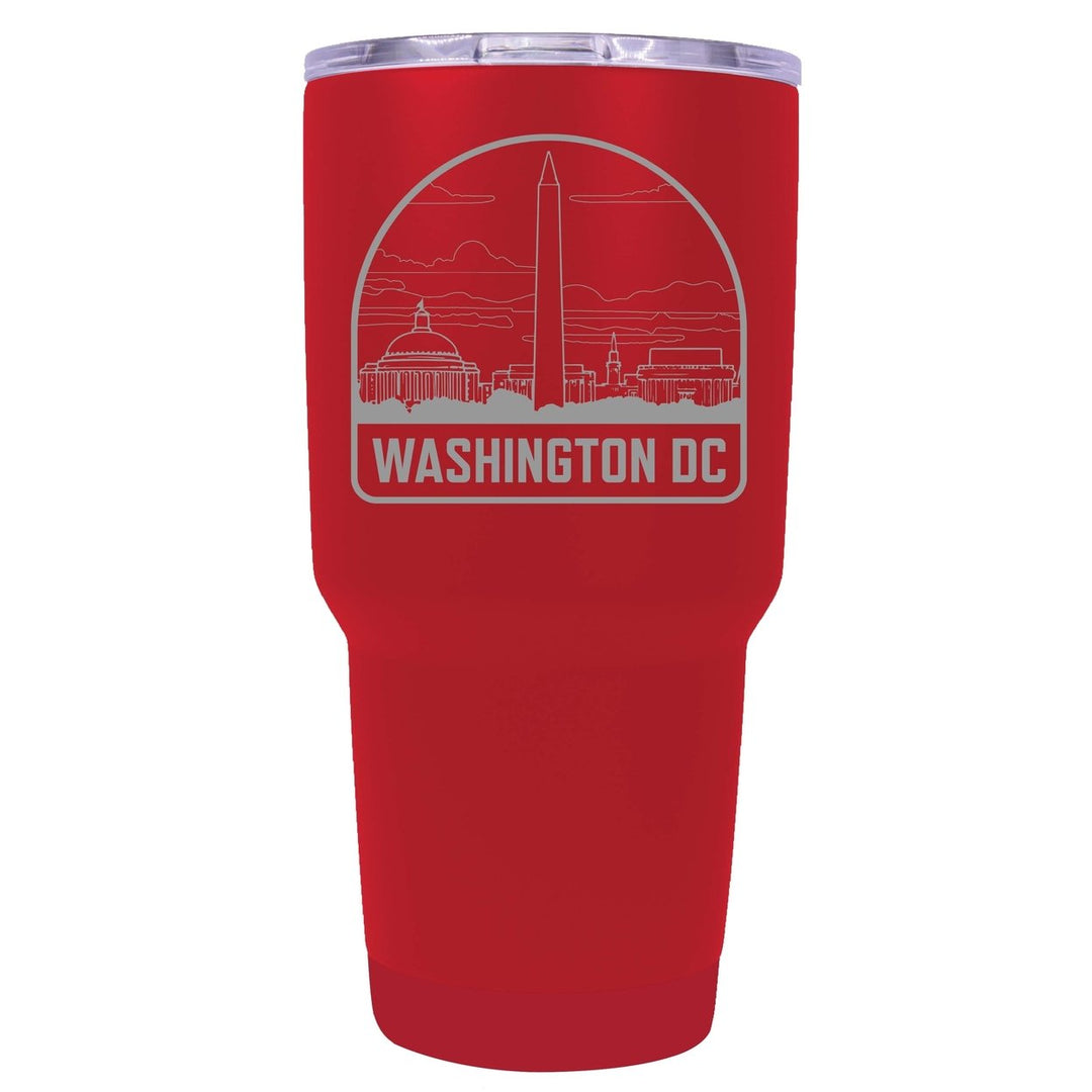 Washington DC Souvenir 24 oz Engraved Insulated Stainless Steel Tumbler Image 1