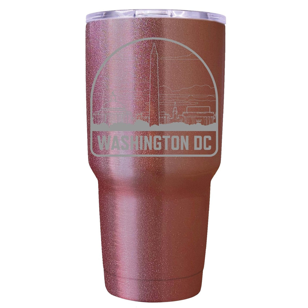 Washington DC Souvenir 24 oz Engraved Insulated Stainless Steel Tumbler Image 2