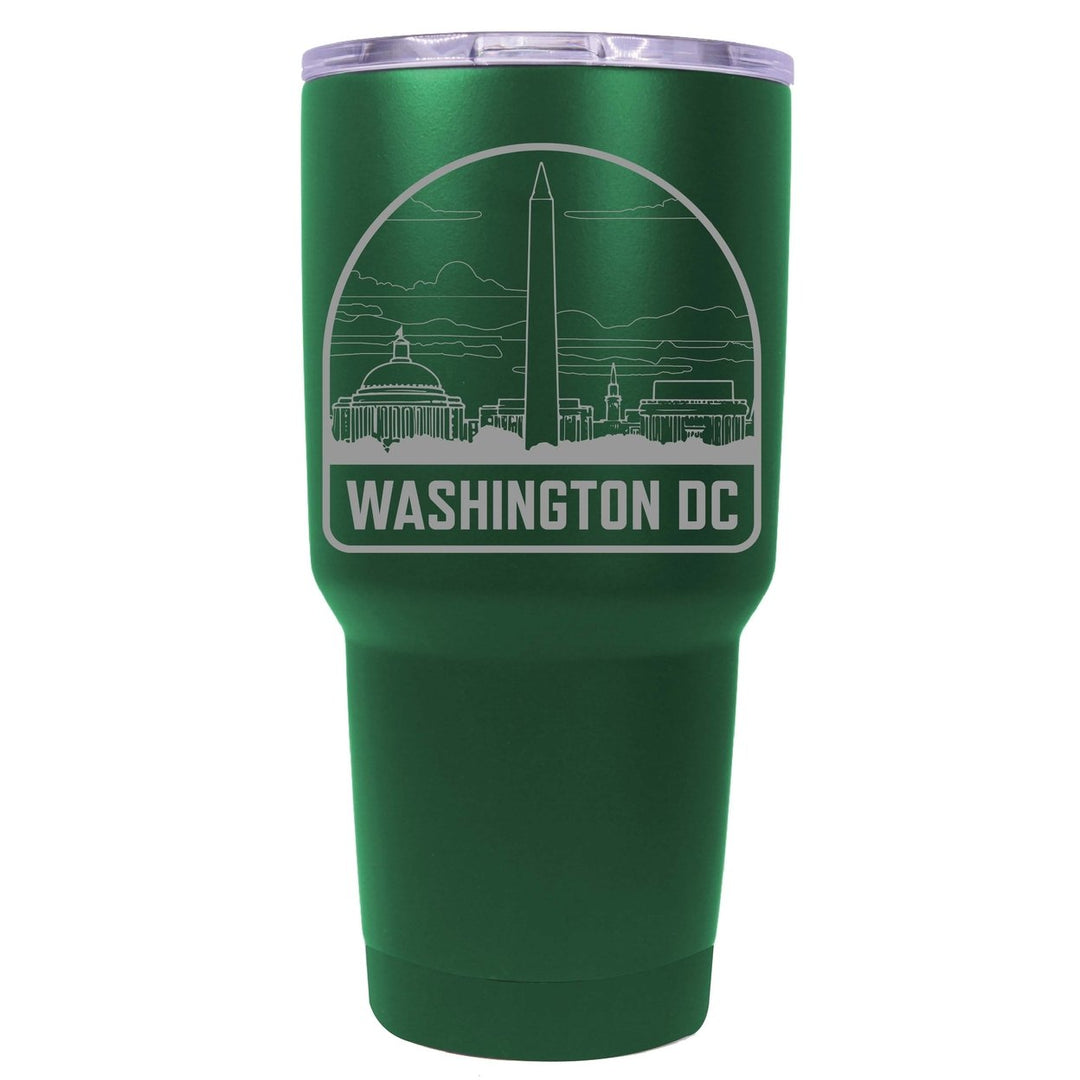 Washington DC Souvenir 24 oz Engraved Insulated Stainless Steel Tumbler Image 1