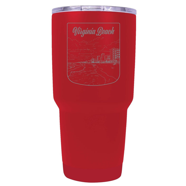 Virginia Beach Virginia Souvenir 24 oz Engraved Insulated Stainless Steel Tumbler Image 4