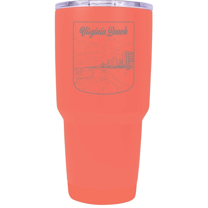 Virginia Beach Virginia Souvenir 24 oz Engraved Insulated Stainless Steel Tumbler Image 6