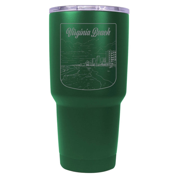 Virginia Beach Virginia Souvenir 24 oz Engraved Insulated Stainless Steel Tumbler Image 7