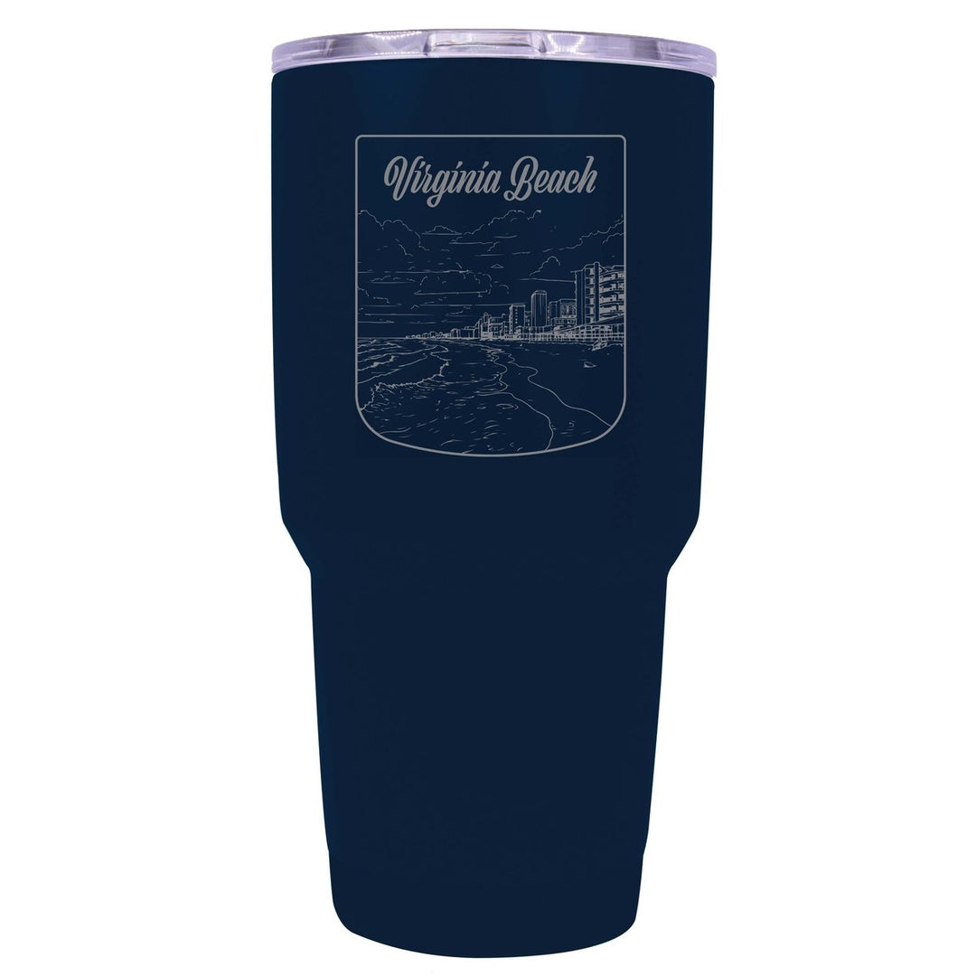 Virginia Beach Virginia Souvenir 24 oz Engraved Insulated Stainless Steel Tumbler Image 8