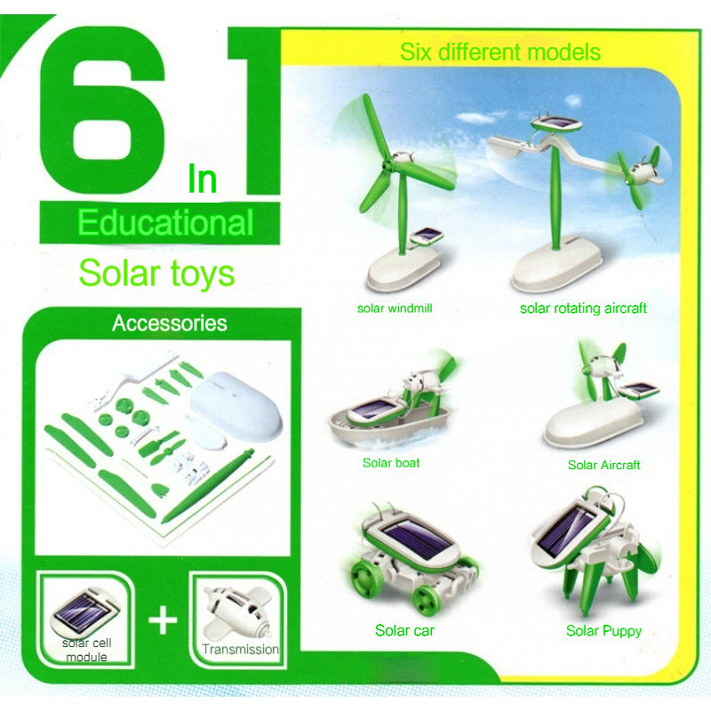 6 In 1 Solar Robot Kit DIY Build Kit Educational Toys For Kids Image 3