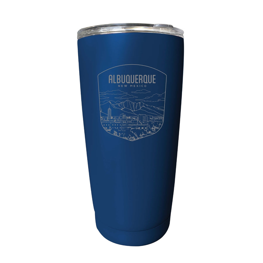 Albuquerque Mexico Souvenir 16 oz Engraved Stainless Steel Insulated Tumbler Image 1