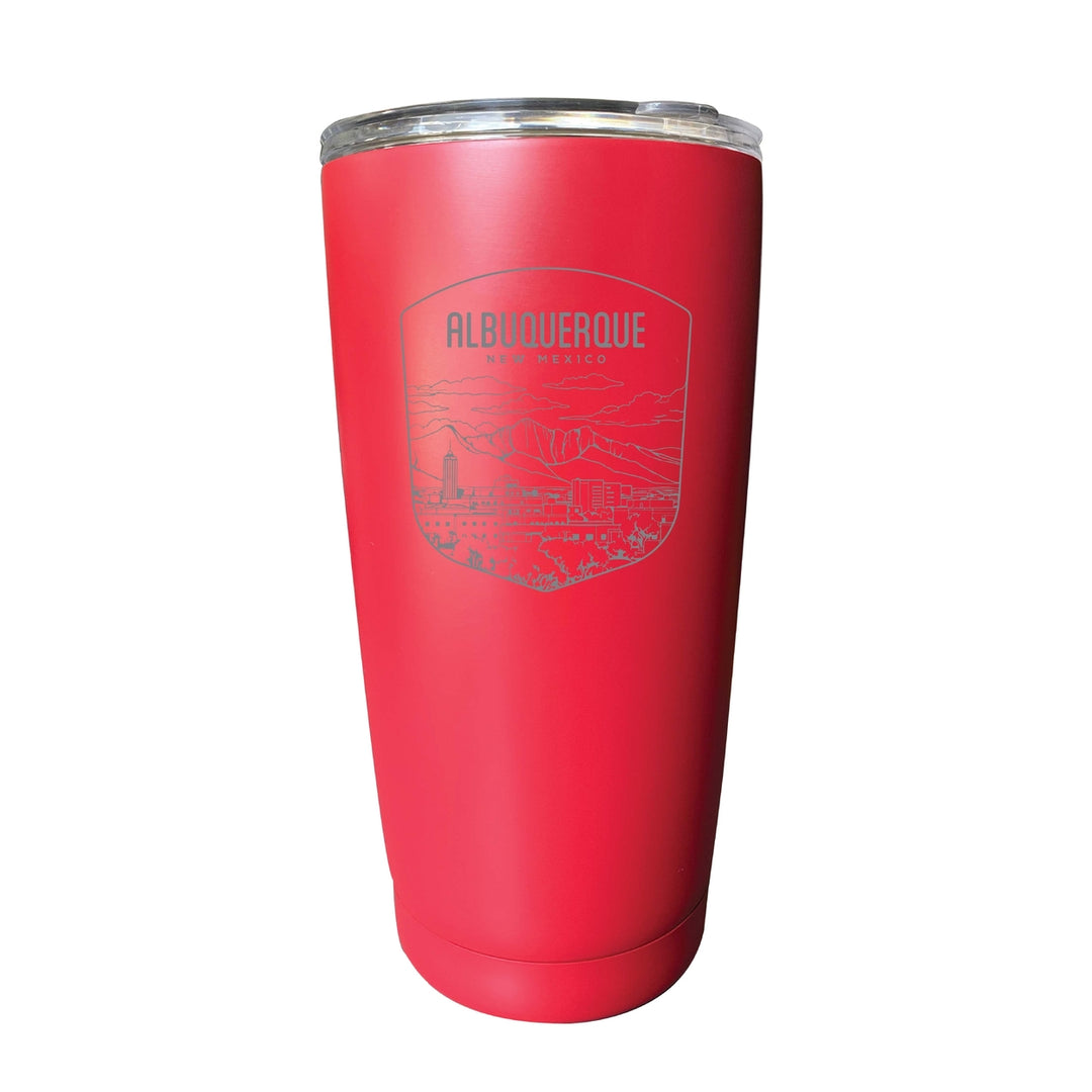 Albuquerque Mexico Souvenir 16 oz Engraved Stainless Steel Insulated Tumbler Image 2