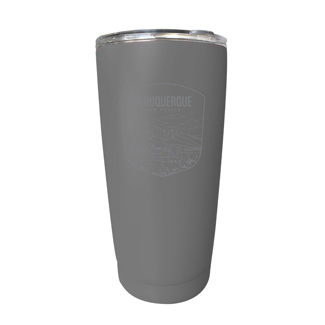 Albuquerque Mexico Souvenir 16 oz Engraved Stainless Steel Insulated Tumbler Image 1