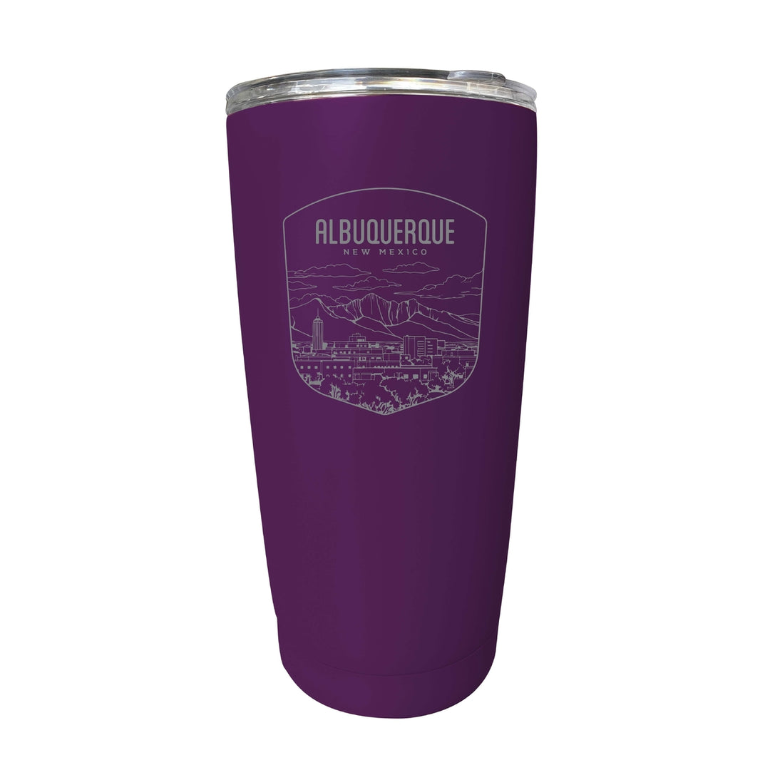 Albuquerque Mexico Souvenir 16 oz Engraved Stainless Steel Insulated Tumbler Image 4