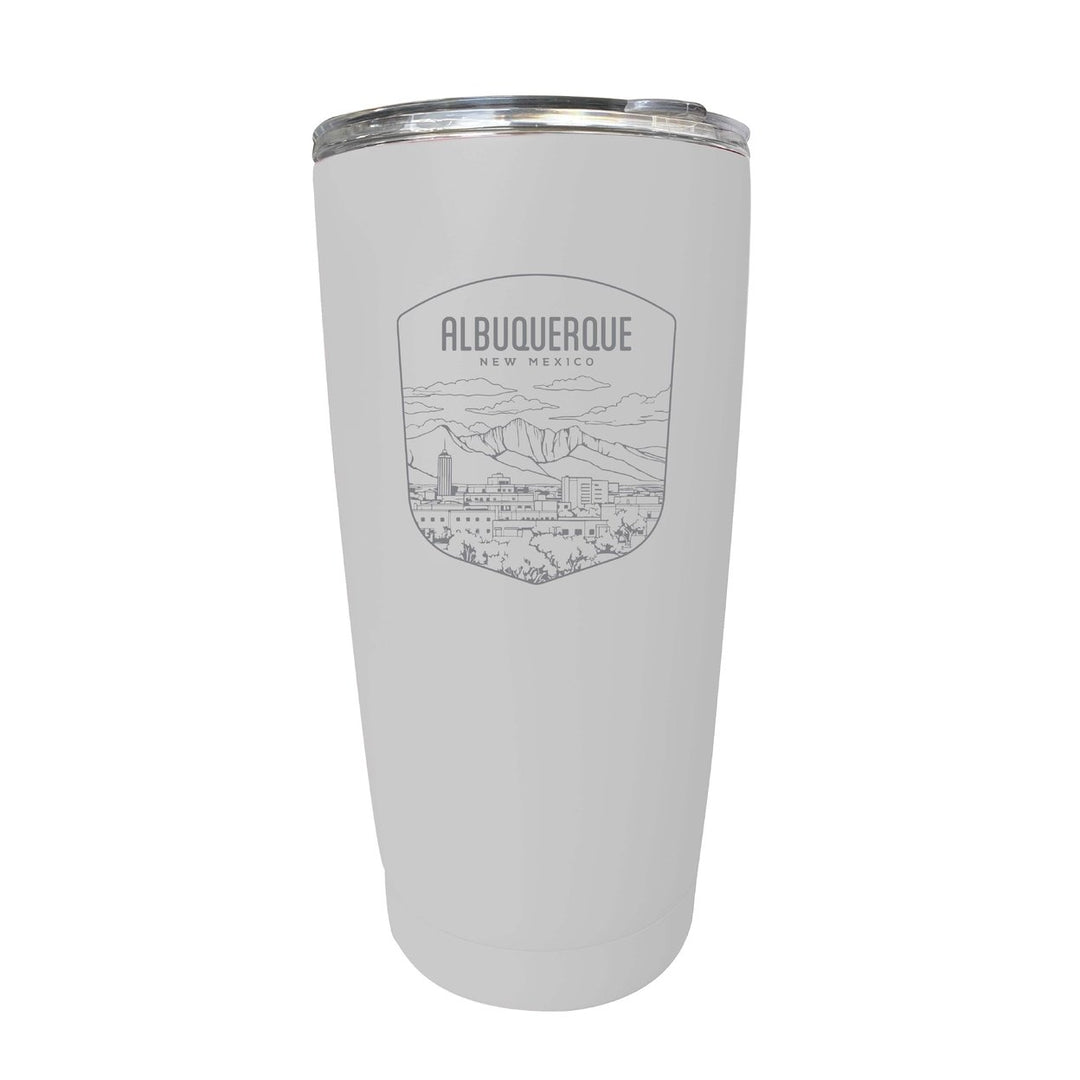 Albuquerque Mexico Souvenir 16 oz Engraved Stainless Steel Insulated Tumbler Image 6