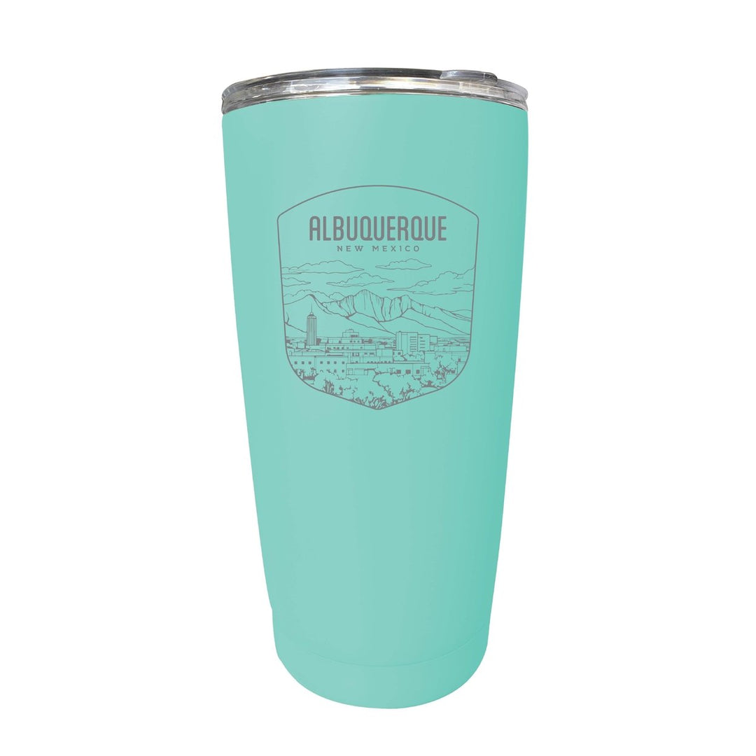 Albuquerque Mexico Souvenir 16 oz Engraved Stainless Steel Insulated Tumbler Image 7