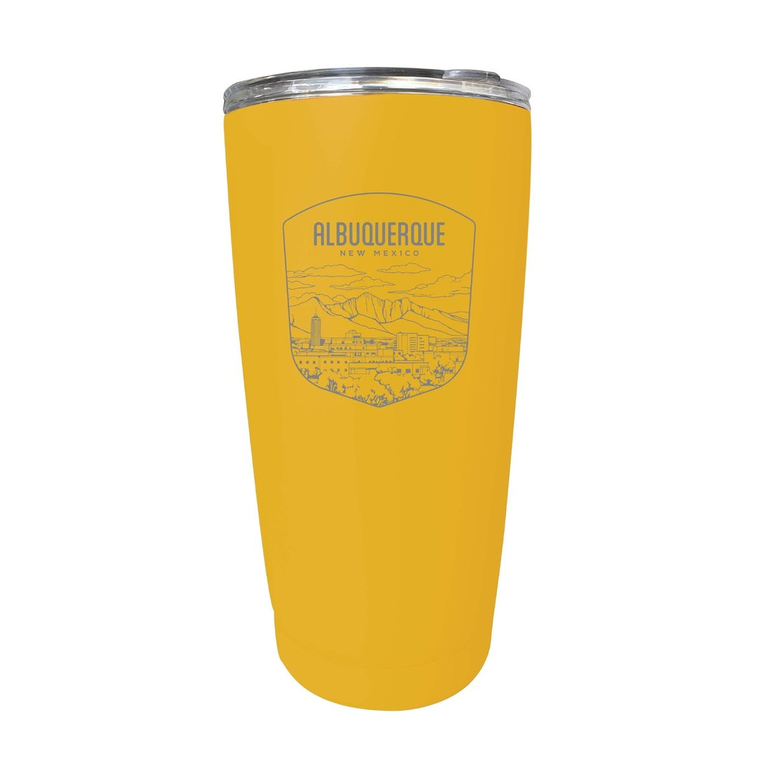 Albuquerque Mexico Souvenir 16 oz Engraved Stainless Steel Insulated Tumbler Image 8