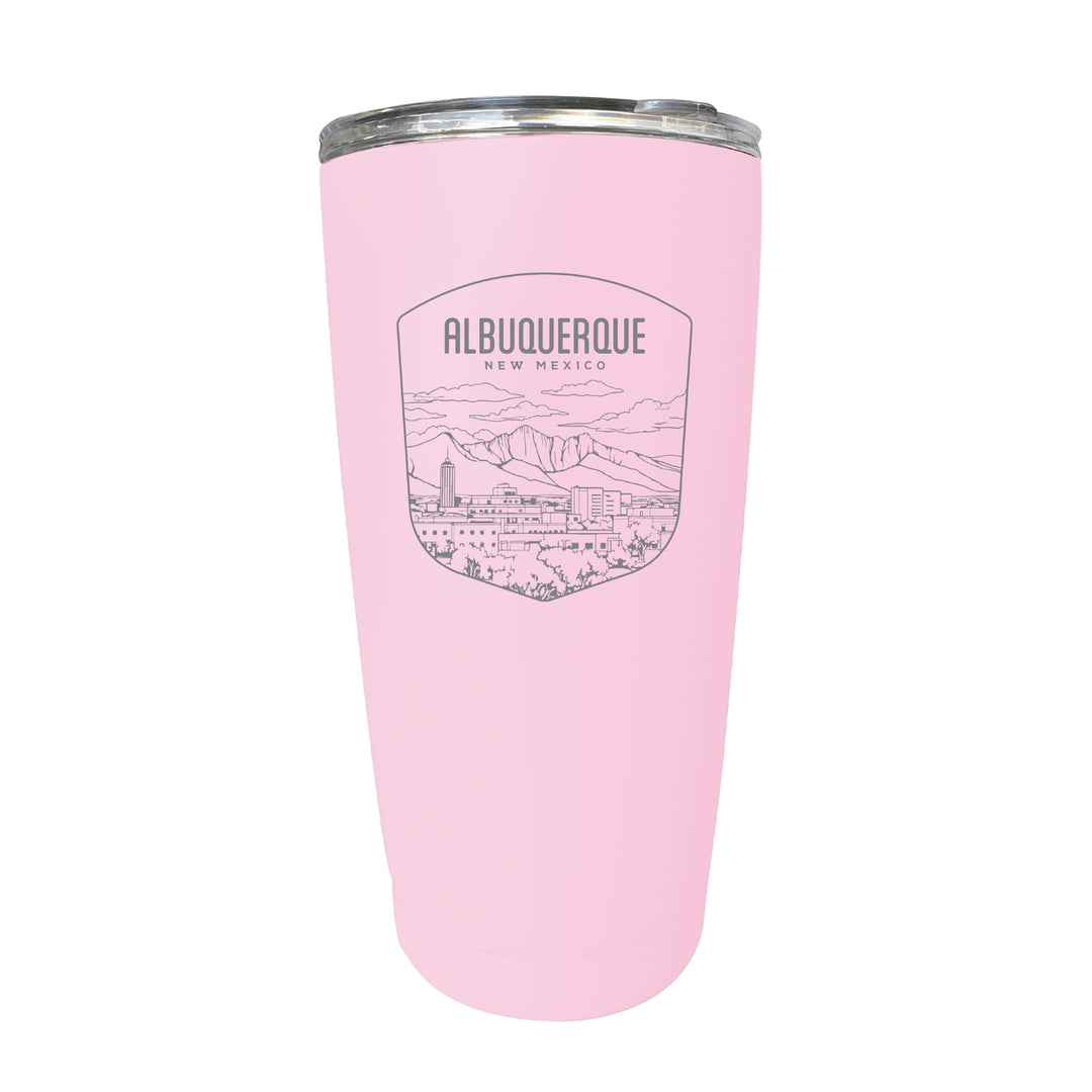 Albuquerque Mexico Souvenir 16 oz Engraved Stainless Steel Insulated Tumbler Image 10