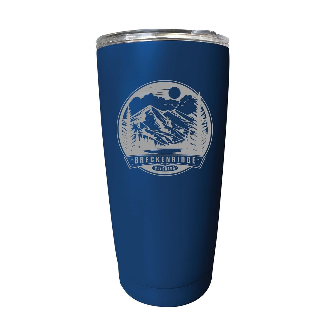 Breckenridge Colorado Souvenir 16 oz Engraved Stainless Steel Insulated Tumbler Image 1