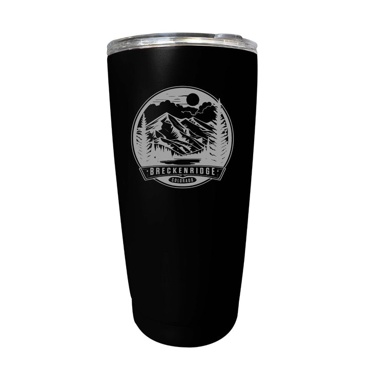 Breckenridge Colorado Souvenir 16 oz Engraved Stainless Steel Insulated Tumbler Image 1