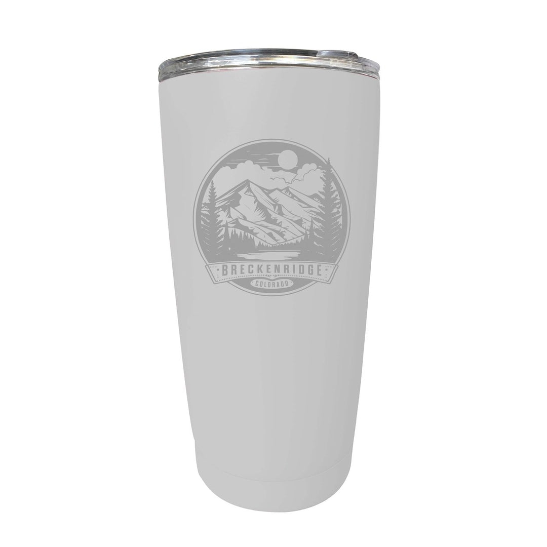 Breckenridge Colorado Souvenir 16 oz Engraved Stainless Steel Insulated Tumbler Image 1