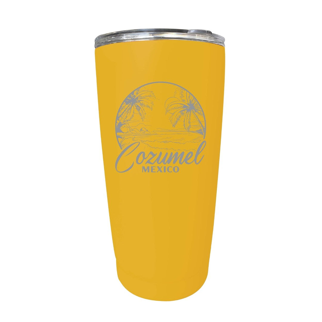 Cozumel Mexico Souvenir 16 oz Engraved Stainless Steel Insulated Tumbler Image 1