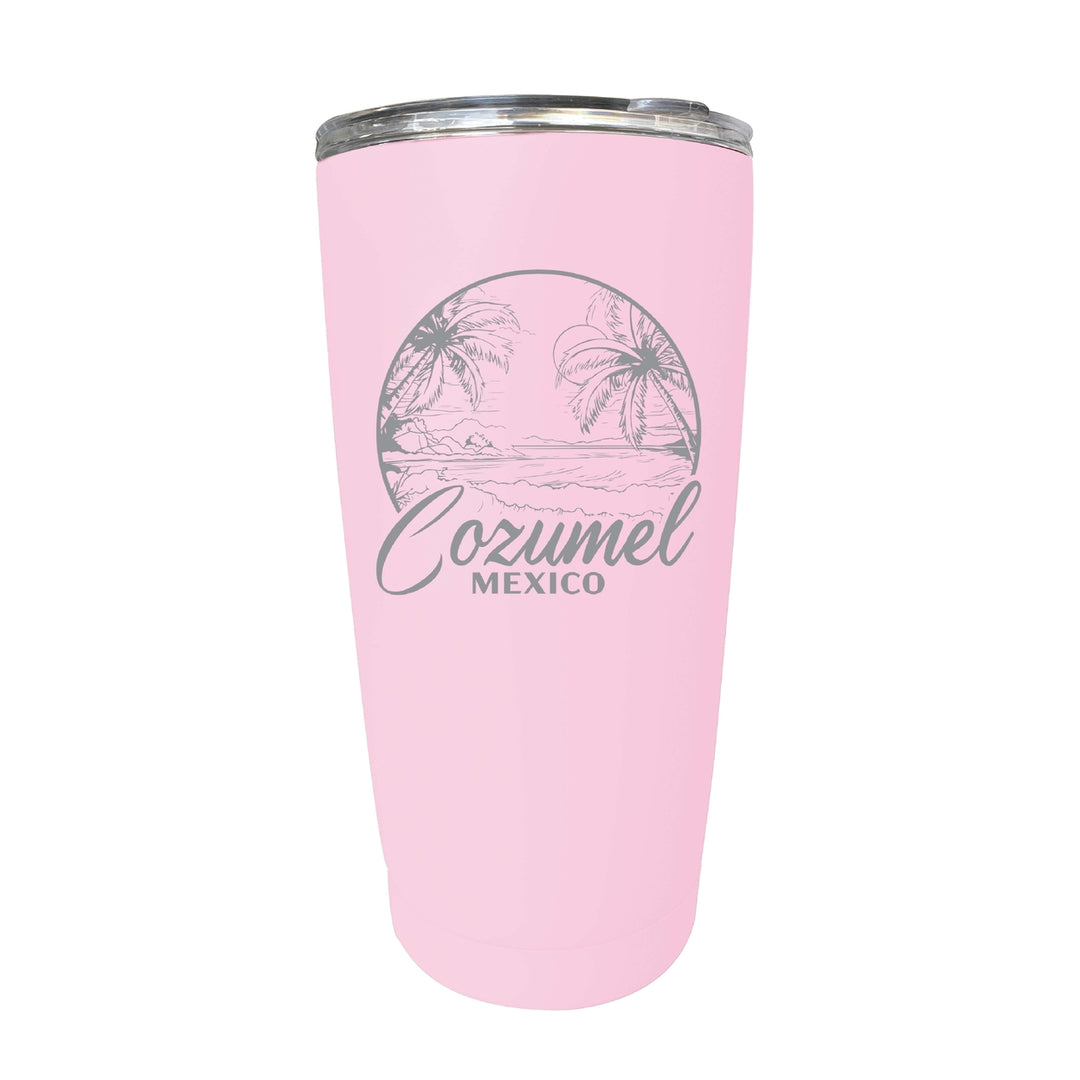 Cozumel Mexico Souvenir 16 oz Engraved Stainless Steel Insulated Tumbler Image 4