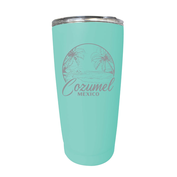 Cozumel Mexico Souvenir 16 oz Engraved Stainless Steel Insulated Tumbler Image 7