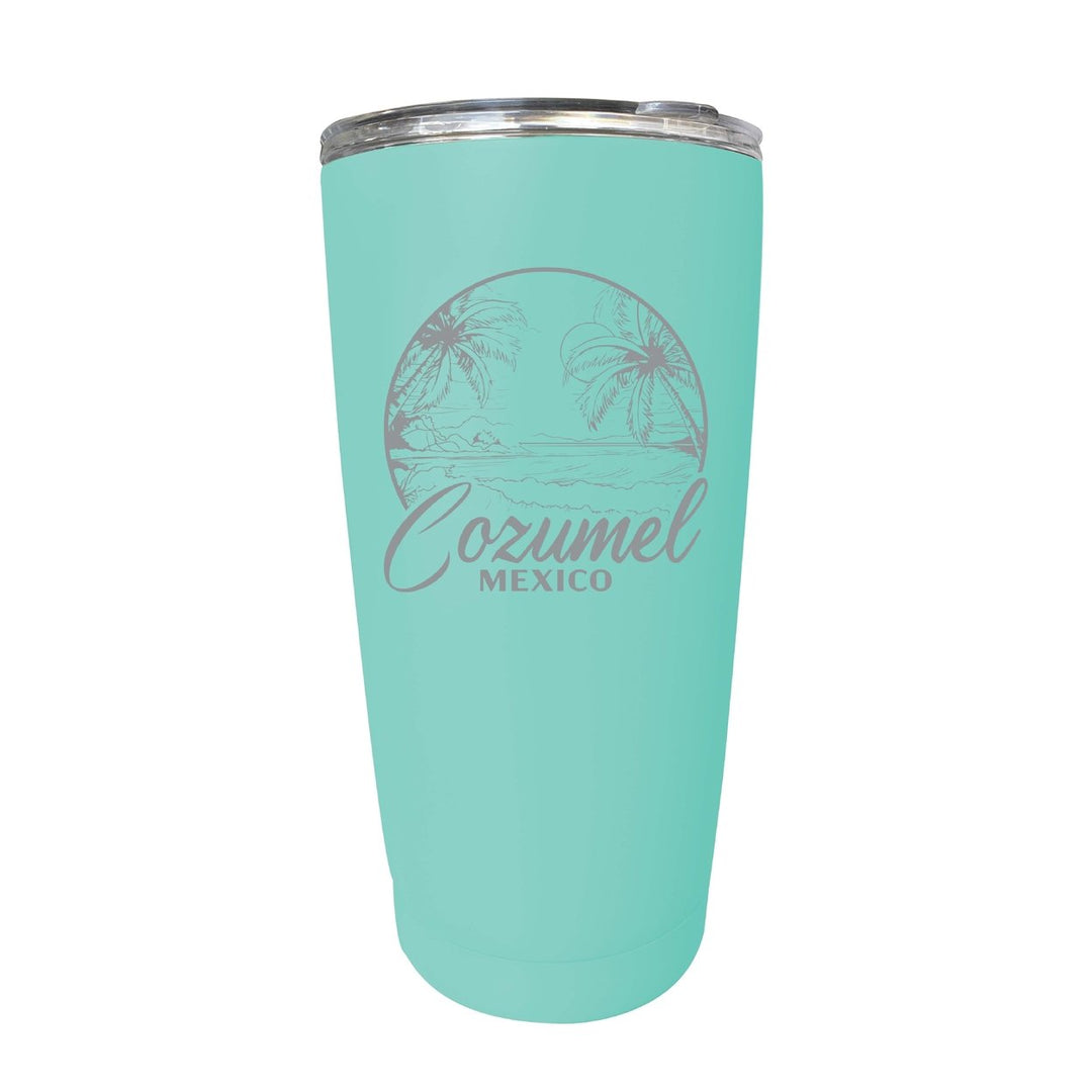 Cozumel Mexico Souvenir 16 oz Engraved Stainless Steel Insulated Tumbler Image 1