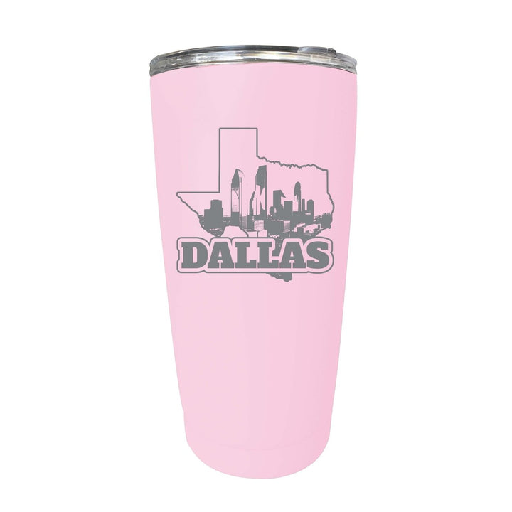 Dallas Texas Souvenir 16 oz Engraved Stainless Steel Insulated Tumbler Image 2